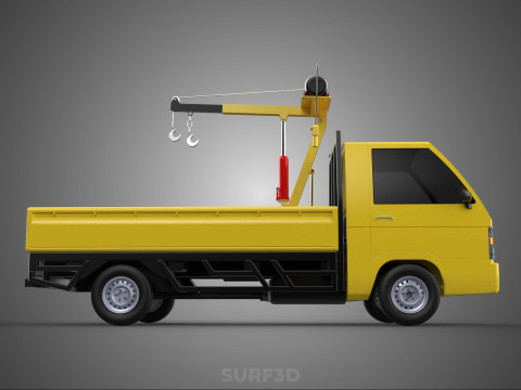 SMALL MINI COMPACT PICKUP TRUCK WINCH HOIST HYDRAULIC CRANE JIB Model 3D