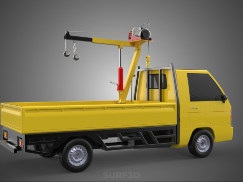 SMALL MINI COMPACT PICKUP TRUCK WINCH HOIST HYDRAULIC CRANE JIB Model 3D