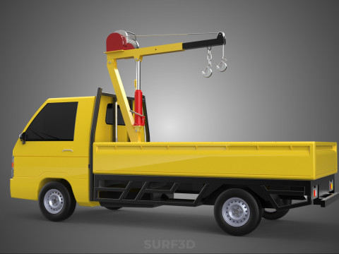 SMALL MINI COMPACT PICKUP TRUCK WINCH HOIST HYDRAULIC CRANE JIB Model 3D