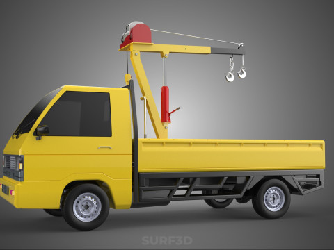 SMALL MINI COMPACT PICKUP TRUCK WINCH HOIST HYDRAULIC CRANE JIB Model 3D