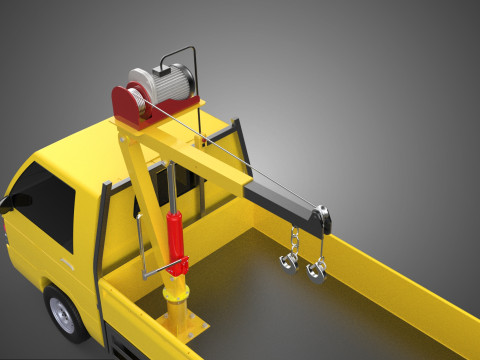 SMALL MINI COMPACT PICKUP TRUCK WINCH HOIST HYDRAULIC CRANE JIB Model 3D