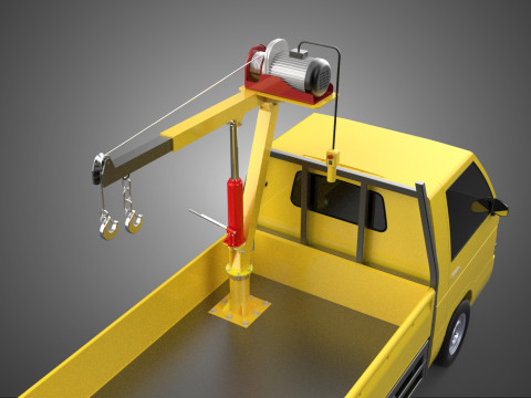 SMALL MINI COMPACT PICKUP TRUCK WINCH HOIST HYDRAULIC CRANE JIB Model 3D