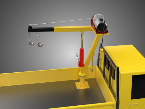 SMALL MINI COMPACT PICKUP TRUCK WINCH HOIST HYDRAULIC CRANE JIB Model 3D