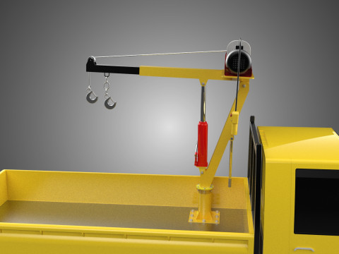 SMALL MINI COMPACT PICKUP TRUCK WINCH HOIST HYDRAULIC CRANE JIB Model 3D
