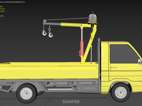 SMALL MINI COMPACT PICKUP TRUCK WINCH HOIST HYDRAULIC CRANE JIB Model 3D