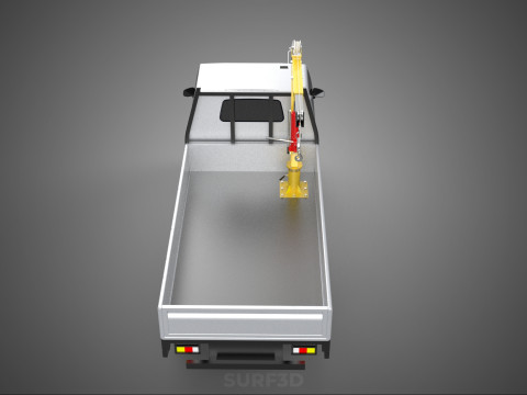 SWIVEL JIB CRANE LIFTING WINCH HOIST HOOK FLATBED TRUCK PICKUP 3D 모델