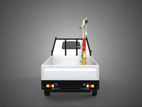SWIVEL JIB CRANE LIFTING WINCH HOIST HOOK FLATBED TRUCK PICKUP 3D 모델