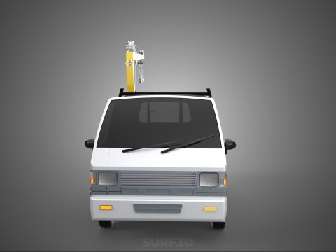 SWIVEL JIB CRANE LIFTING WINCH HOIST HOOK FLATBED TRUCK PICKUP 3D 모델