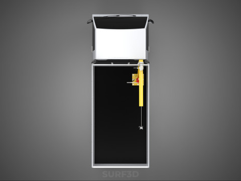 SWIVEL JIB CRANE LIFTING WINCH HOIST HOOK FLATBED TRUCK PICKUP 3D 모델