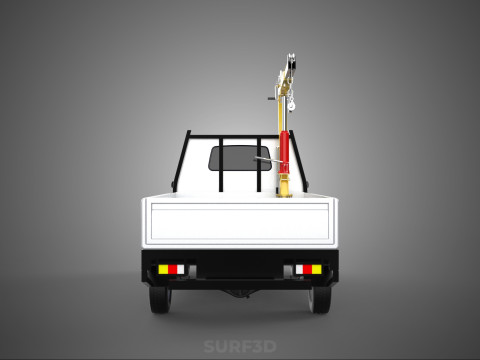 SWIVEL JIB CRANE LIFTING WINCH HOIST HOOK FLATBED TRUCK PICKUP 3D 모델