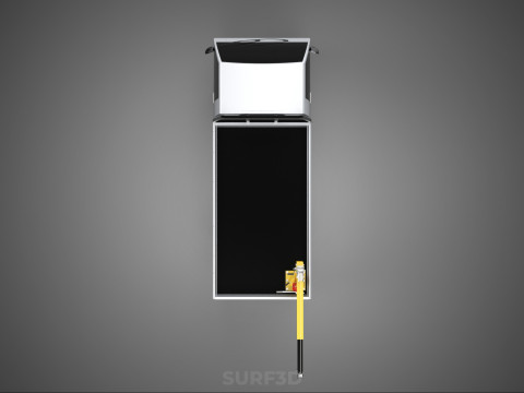 FOLDING HYDRAULIC JIB CRANE MANUAL HAND CRANK WINCH TRUCK PICKUP 3D Model