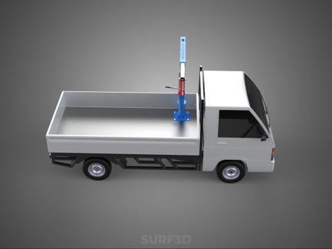 MANUAL HYDRAULIC JACK LIFTING HOIST JIB CRANE HOOK PICKUP TRUCK 3D 模型