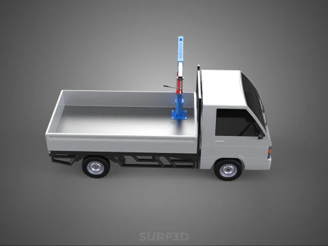 MANUAL HYDRAULIC JACK LIFTING HOIST JIB CRANE HOOK PICKUP TRUCK 3D Model