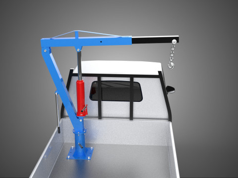 MANUAL HYDRAULIC JACK LIFTING HOIST JIB CRANE HOOK PICKUP TRUCK 3D 模型