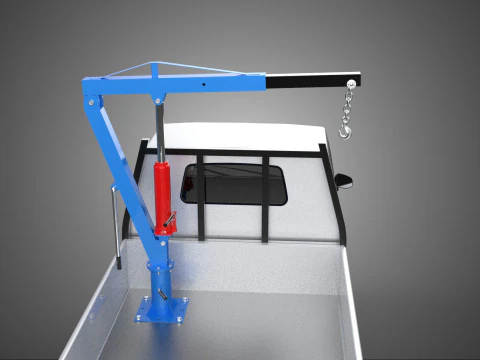 MANUAL HYDRAULIC JACK LIFTING HOIST JIB CRANE HOOK PICKUP TRUCK 3D Model