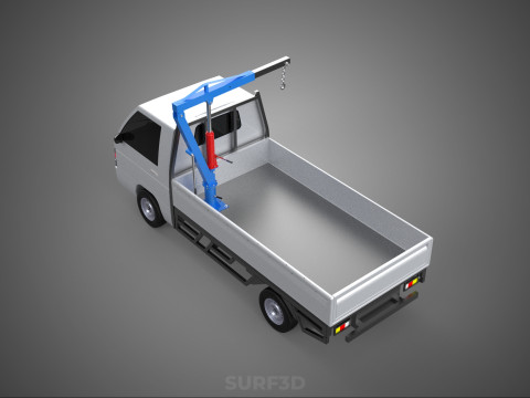 MANUAL HYDRAULIC JACK LIFTING HOIST JIB CRANE HOOK PICKUP TRUCK 3D 模型