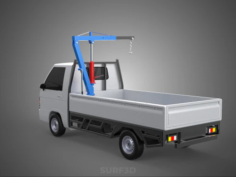 MANUAL HYDRAULIC JACK LIFTING HOIST JIB CRANE HOOK PICKUP TRUCK 3D Model