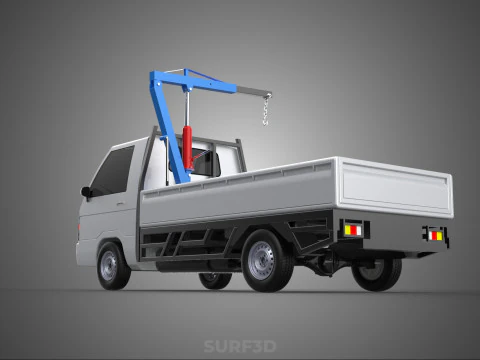 MANUAL HYDRAULIC JACK LIFTING HOIST JIB CRANE HOOK PICKUP TRUCK 3D Model