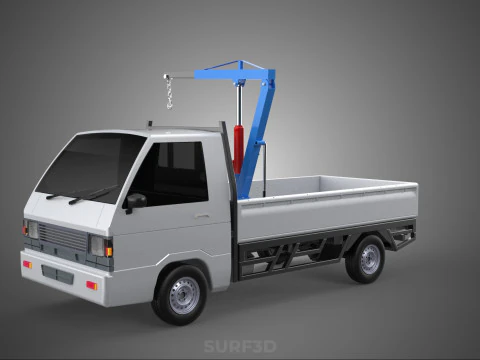 MANUAL HYDRAULIC JACK LIFTING HOIST JIB CRANE HOOK PICKUP TRUCK 3D Model