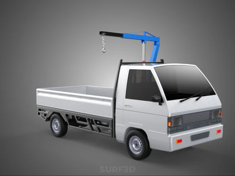 MANUAL HYDRAULIC JACK LIFTING HOIST JIB CRANE HOOK PICKUP TRUCK 3D Model