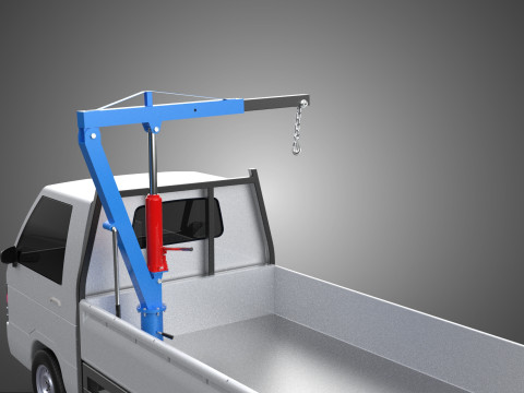 MANUAL HYDRAULIC JACK LIFTING HOIST JIB CRANE HOOK PICKUP TRUCK 3D 模型