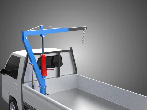 MANUAL HYDRAULIC JACK LIFTING HOIST JIB CRANE HOOK PICKUP TRUCK 3D Model