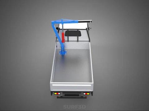 MANUAL HYDRAULIC JACK LIFTING HOIST JIB CRANE HOOK PICKUP TRUCK 3D Model