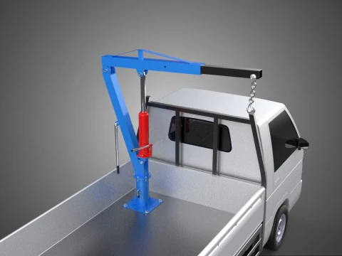 MANUAL HYDRAULIC JACK LIFTING HOIST JIB CRANE HOOK PICKUP TRUCK 3D Model