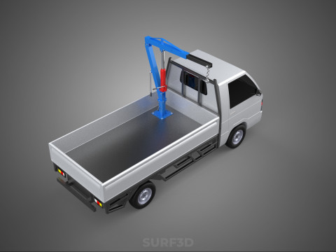 MANUAL HYDRAULIC JACK LIFTING HOIST JIB CRANE HOOK PICKUP TRUCK 3D 模型