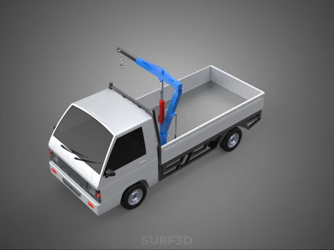 MANUAL HYDRAULIC JACK LIFTING HOIST JIB CRANE HOOK PICKUP TRUCK 3D Model