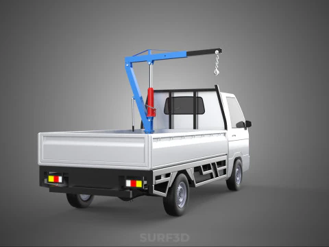 MANUAL HYDRAULIC JACK LIFTING HOIST JIB CRANE HOOK PICKUP TRUCK 3D Model