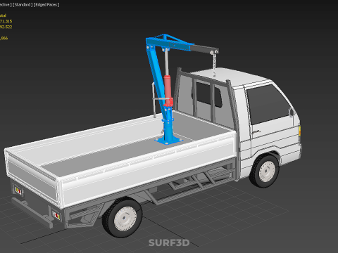 MANUAL HYDRAULIC JACK LIFTING HOIST JIB CRANE HOOK PICKUP TRUCK 3D 模型