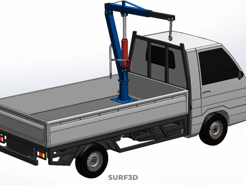 MANUAL HYDRAULIC JACK LIFTING HOIST JIB CRANE HOOK PICKUP TRUCK 3D Model