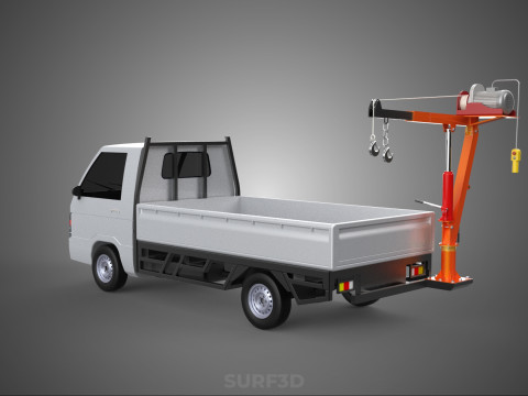 KATLANIR YATAKLI VİNÇ KALDIRMA ELEKTRİKLİ VİNÇ KAMYON 3D Model