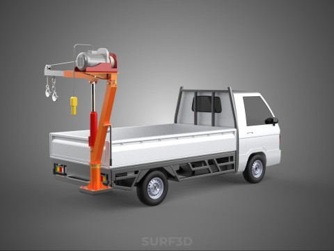 KATLANIR YATAKLI VİNÇ KALDIRMA ELEKTRİKLİ VİNÇ KAMYON 3D Model