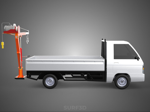 KATLANIR YATAKLI VİNÇ KALDIRMA ELEKTRİKLİ VİNÇ KAMYON 3D Model