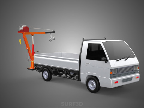 KATLANIR YATAKLI VİNÇ KALDIRMA ELEKTRİKLİ VİNÇ KAMYON 3D Model