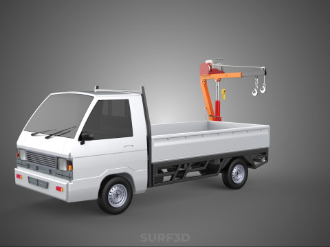 KATLANIR YATAKLI VİNÇ KALDIRMA ELEKTRİKLİ VİNÇ KAMYON 3D Model