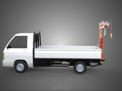 KATLANIR YATAKLI VİNÇ KALDIRMA ELEKTRİKLİ VİNÇ KAMYON 3D Model