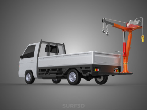 KATLANIR YATAKLI VİNÇ KALDIRMA ELEKTRİKLİ VİNÇ KAMYON 3D Model