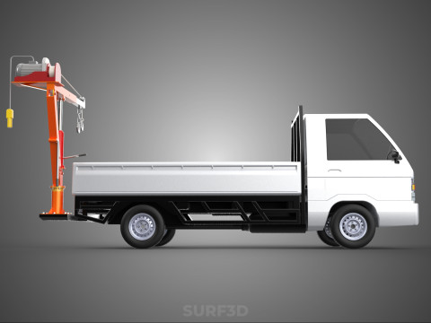 KATLANIR YATAKLI VİNÇ KALDIRMA ELEKTRİKLİ VİNÇ KAMYON 3D Model