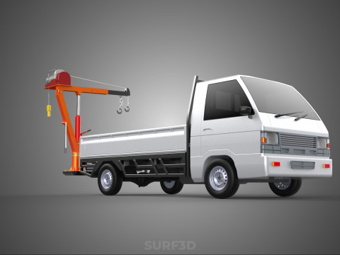 KATLANIR YATAKLI VİNÇ KALDIRMA ELEKTRİKLİ VİNÇ KAMYON 3D Model