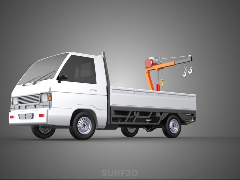 KATLANIR YATAKLI VİNÇ KALDIRMA ELEKTRİKLİ VİNÇ KAMYON 3D Model