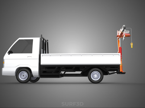 KATLANIR YATAKLI VİNÇ KALDIRMA ELEKTRİKLİ VİNÇ KAMYON 3D Model