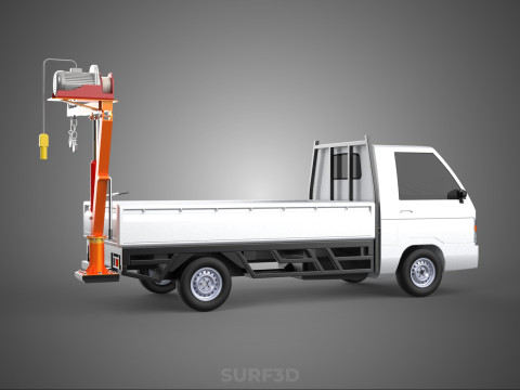 KATLANIR YATAKLI VİNÇ KALDIRMA ELEKTRİKLİ VİNÇ KAMYON 3D Model