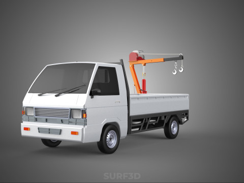 KATLANIR YATAKLI VİNÇ KALDIRMA ELEKTRİKLİ VİNÇ KAMYON 3D Model