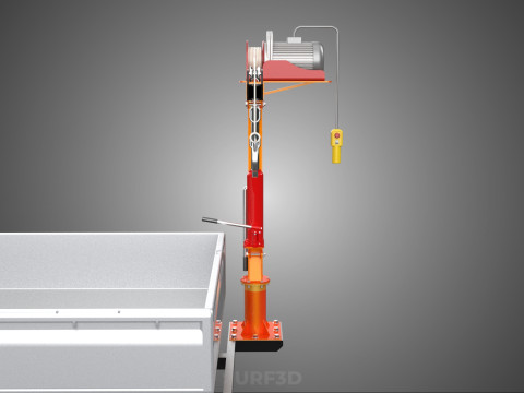 KATLANIR YATAKLI VİNÇ KALDIRMA ELEKTRİKLİ VİNÇ KAMYON 3D Model