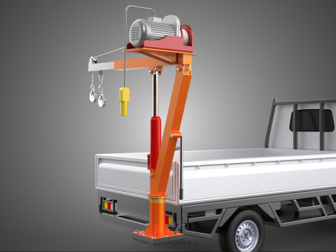 KATLANIR YATAKLI VİNÇ KALDIRMA ELEKTRİKLİ VİNÇ KAMYON 3D Model