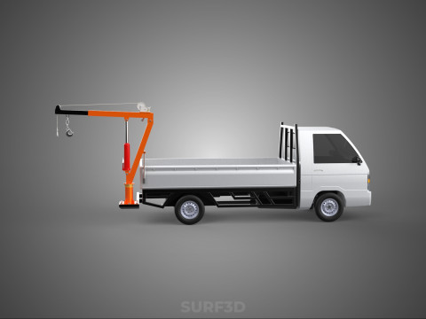FOLDABLE MOUNTED BED CRANE HOIST LIFTING HAND WINCH PICKUP TRUCK 3D Modell