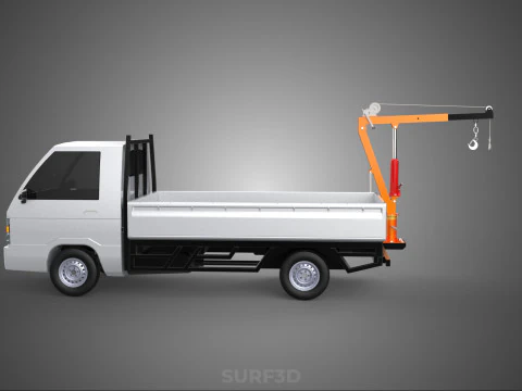 FOLDABLE MOUNTED BED CRANE HOIST LIFTING HAND WINCH PICKUP TRUCK 3D Model